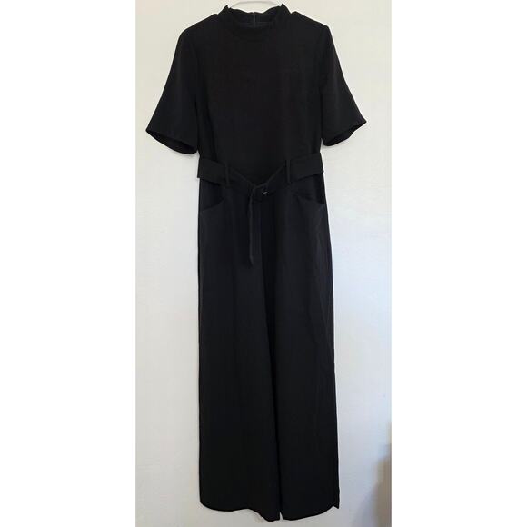 Boden Sophie Belted Mock Neck Wide Leg Jumpsuit 3/4 Sleeve One Piece T0651 - Picture 2 of 9